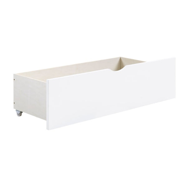 English Elm Bed Twin Over Step Bunk with Staircase Storage Youth Engineered Wood White B011S04142