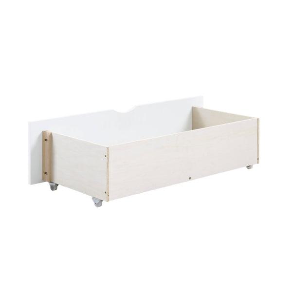 English Elm Bed Twin Over Step Bunk with Staircase Storage Youth Engineered Wood White B011S04142