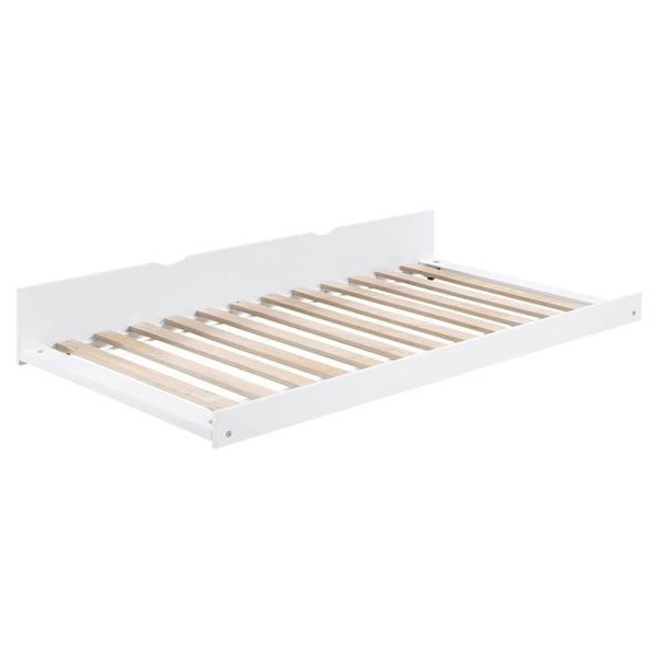 English Elm Bed Twin Over Step Bunk with Trundle Engineered Wood White Youth Bedroom B011S04157