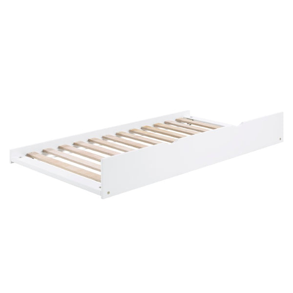English Elm Bed Twin Over Step Bunk with Trundle Engineered Wood White Youth Bedroom B011S04157