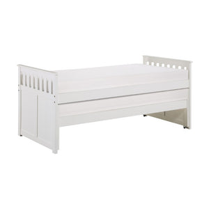 English Elm Bed Twin Over Bunk with Trundle Engineered Wood White Youth Shared Room B011S04177