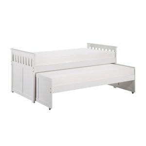 English Elm Bed Twin Over Bunk with Trundle Engineered Wood White Youth Shared Room B011S04177