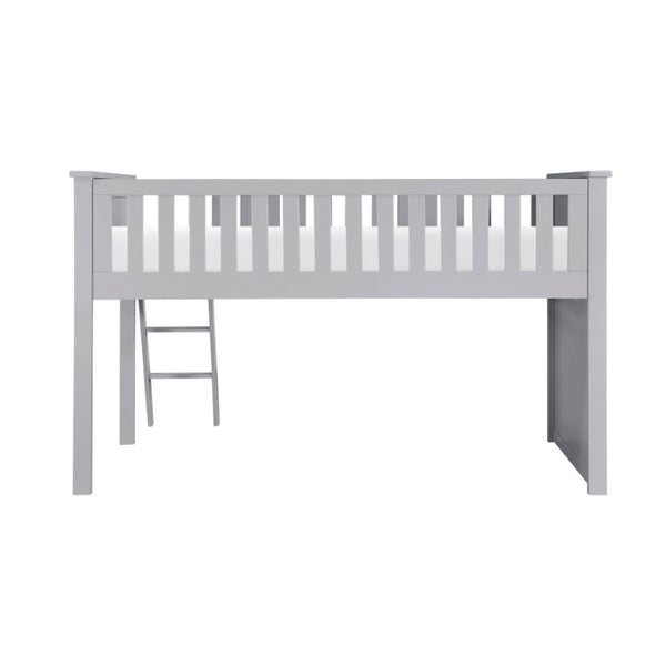 English Elm Bed Twin Over Step Bunk with Four Storage Drawers Engineered Wood Youth Frame Low Loft Bunk Gray B011S04217