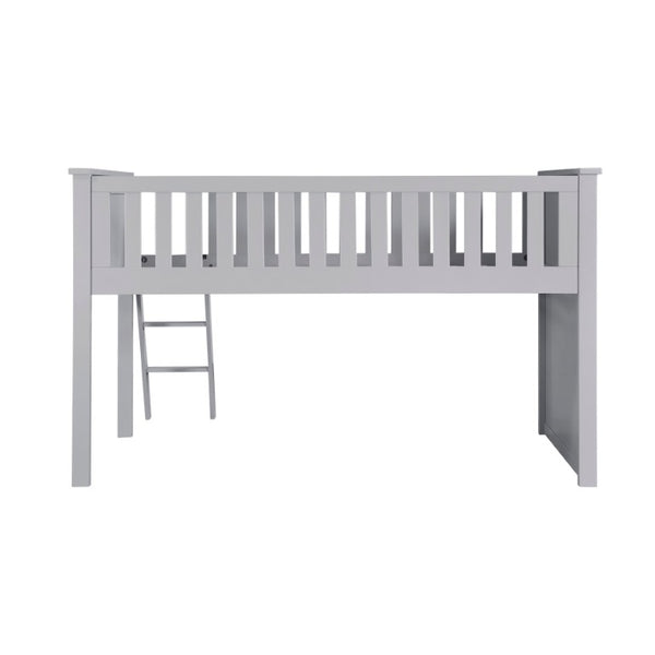 English Elm Bed Twin Over Step Bunk with Four Storage Drawers Engineered Wood Youth Frame Low Loft Bunk Gray B011S04217