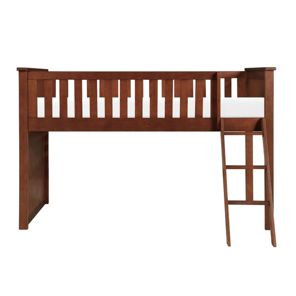 English Elm Bed Twin Over Step Bunk with Four Storage Drawers Engineered Wood Youth Frame Low Loft Bunk Cherry B011S04218