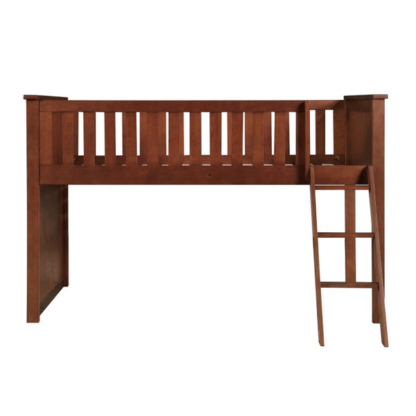 English Elm Bed Twin Over Step Bunk with Four Storage Drawers Engineered Wood Youth Frame Low Loft Bunk Cherry B011S04218