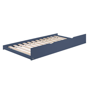 English Elm Bed Twin Over Step Bunk with Four Storage Drawers Engineered Wood Youth Frame Twin/Twin Step Bunk Blue B011S04220