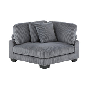 English Elm Left Facing Chenille Sectional Sofa with Pull Out Bed and Hidden Storage Ottoman Chair Corner Seat Armless Reversible Chaise Ottoman B011S04241