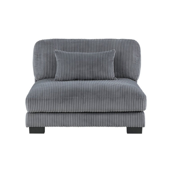 English Elm Chair Armless Modular Corduroy Sectional Piece with Pocket Coil Support for Living Rooms B011S04250