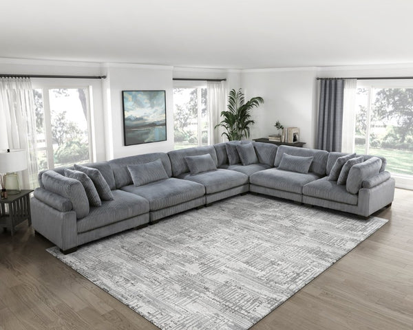 English Elm Chair Armless Modular Corduroy Sectional Piece with Pocket Coil Support for Living Rooms B011S04250