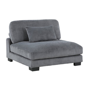 English Elm Chair Armless Modular Corduroy Sectional Piece with Pocket Coil Support for Living Rooms B011S04250