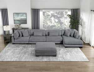 English Elm Chair Armless Modular Corduroy Sectional Piece with Pocket Coil Support for Living Rooms B011S04250
