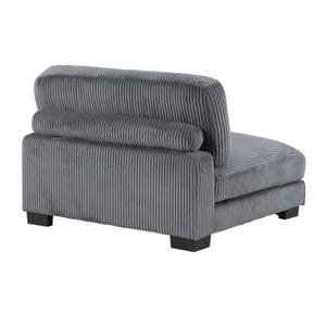English Elm Chair Armless Modular Corduroy Sectional Piece with Pocket Coil Support for Living Rooms B011S04250