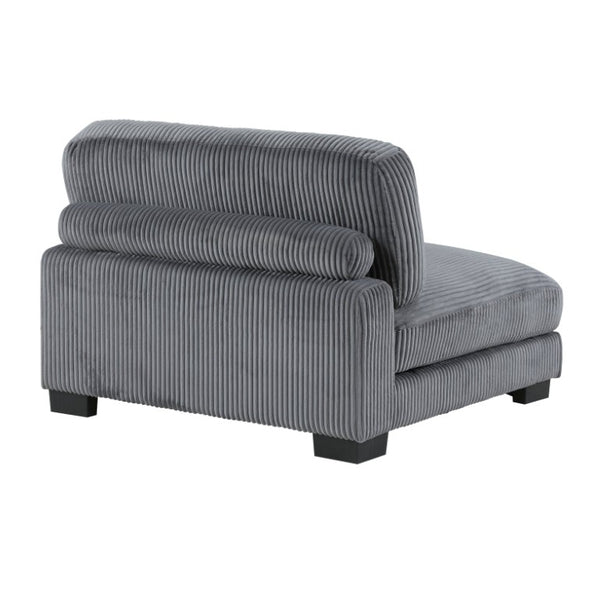 English Elm Chair Armless Modular Corduroy Sectional Piece with Pocket Coil Support for Living Rooms B011S04250