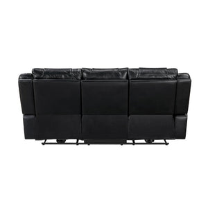 English Elm Sofa and Loveseat Power Reclining Set Faux Leather with LED Lighting USB Ports B011S04272