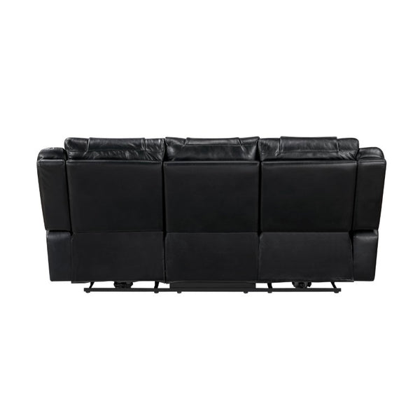 English Elm Sofa and Loveseat Power Reclining Set Faux Leather with LED Lighting USB Ports B011S04272