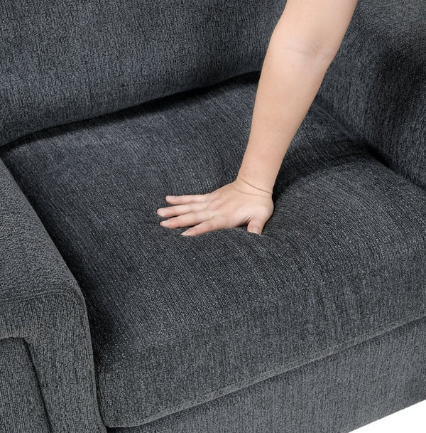 English Elm Chair Sofa Loveseat Reclining Set Microfiber Upholstered Transitional Living Room Seating Dark Gray Set of 2 B011S04273