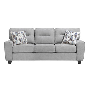 English Elm Sofa and Loveseat Reclining Set Microfiber Upholstered with Tailored Piping Modern Living Gray Set of 3 B011S04276