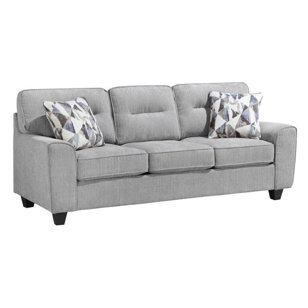 English Elm Sofa and Loveseat Reclining Set Microfiber Upholstered with Tailored Piping Modern Living Gray Set of 3 B011S04276
