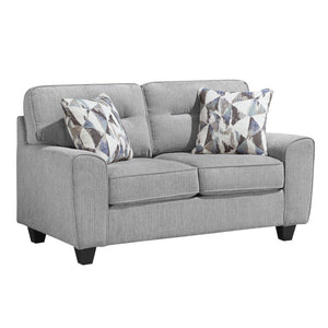 English Elm Sofa and Loveseat Reclining Set Microfiber Upholstered with Tailored Piping Modern Living Gray Set of 3 B011S04276