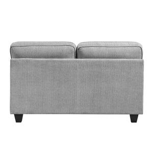 English Elm Sofa and Loveseat Reclining Set Microfiber Upholstered with Tailored Piping Modern Living Gray Set of 3 B011S04276