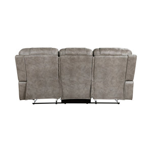 English Elm Chair Sofa Loveseat and End Table Set Modern Microfiber Manual Reclining Living Room Grayish Brown Engineered Wood B011S04280