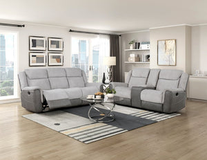 English Elm Sofa and Loveseat Reclining Set with Chenille Upholstery for Modern Living Rooms B011S04282