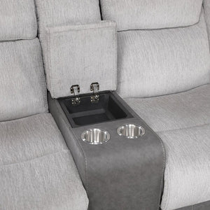 English Elm Sofa and Loveseat Reclining Set with Chenille Upholstery for Modern Living Rooms B011S04282