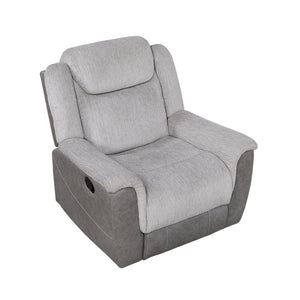 English Elm Chair Sofa Loveseat Reclining 3 Piece Microfiber Set with Pocket Coil Support Modern Living Gray - A Engineered Wood B011S04283