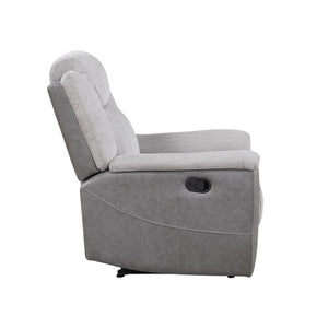 English Elm Chair Sofa Loveseat Reclining 3 Piece Microfiber Set with Pocket Coil Support Modern Living Gray - A Engineered Wood B011S04283