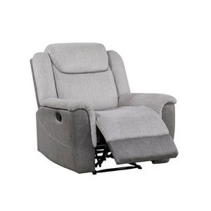 English Elm Chair Sofa Loveseat Reclining 3 Piece Microfiber Set with Pocket Coil Support Modern Living Gray - A Engineered Wood B011S04283