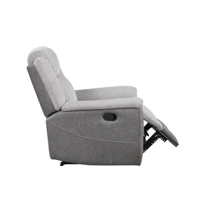 English Elm Chair Sofa Loveseat Reclining 3 Piece Microfiber Set with Pocket Coil Support Modern Living Gray - A Engineered Wood B011S04283