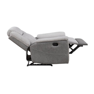 English Elm Chair Sofa Loveseat Reclining 3 Piece Microfiber Set with Pocket Coil Support Modern Living Gray - A Engineered Wood B011S04283