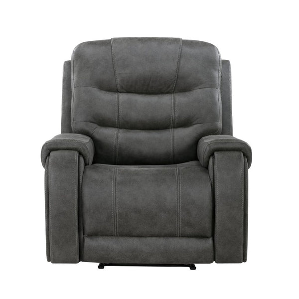 English Elm Chair Sofa Loveseat Reclining 3 Piece Microfiber Set with Pocket Coil Support Modern Living Dark Gray Engineered Wood B011S04287