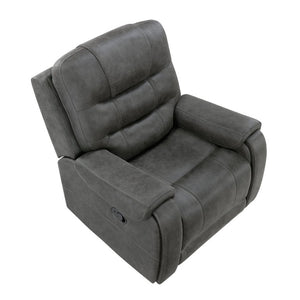 English Elm Chair Sofa Loveseat Reclining 3 Piece Microfiber Set with Pocket Coil Support Modern Living Dark Gray Engineered Wood B011S04287