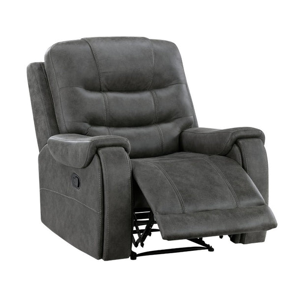 English Elm Chair Sofa Loveseat Reclining 3 Piece Microfiber Set with Pocket Coil Support Modern Living Dark Gray Engineered Wood B011S04287