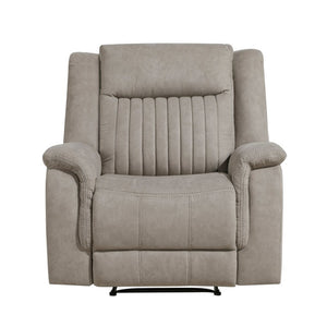 English Elm Chair Sofa Loveseat Reclining 3 Piece Microfiber Set with Pocket Coil Support Modern Living Gray Engineered Wood B011S04293