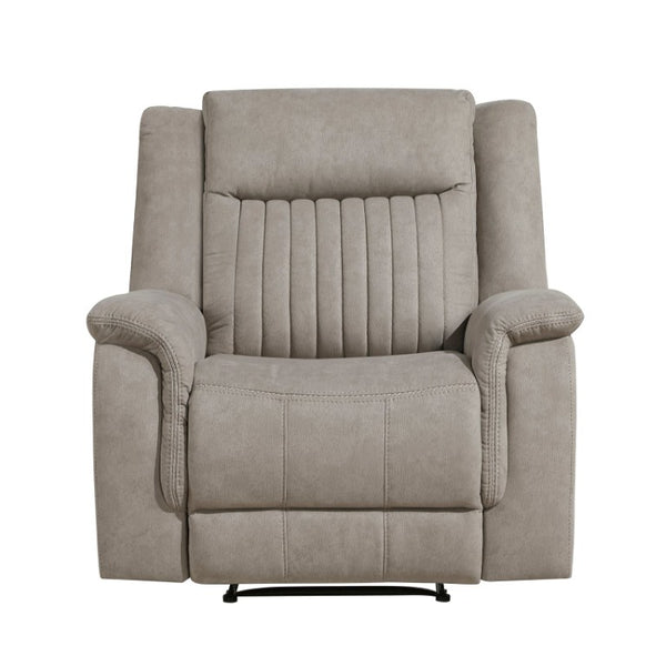 English Elm Chair Sofa Loveseat Reclining 3 Piece Microfiber Set with Pocket Coil Support Modern Living Gray Engineered Wood B011S04293