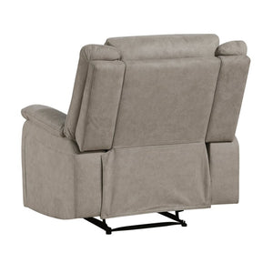 English Elm Chair Sofa Loveseat Reclining 3 Piece Microfiber Set with Pocket Coil Support Modern Living Gray Engineered Wood B011S04293