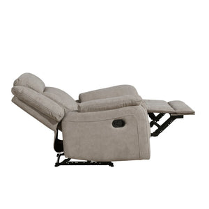 English Elm Chair Sofa Loveseat Reclining 3 Piece Microfiber Set with Pocket Coil Support Modern Living Gray Engineered Wood B011S04293