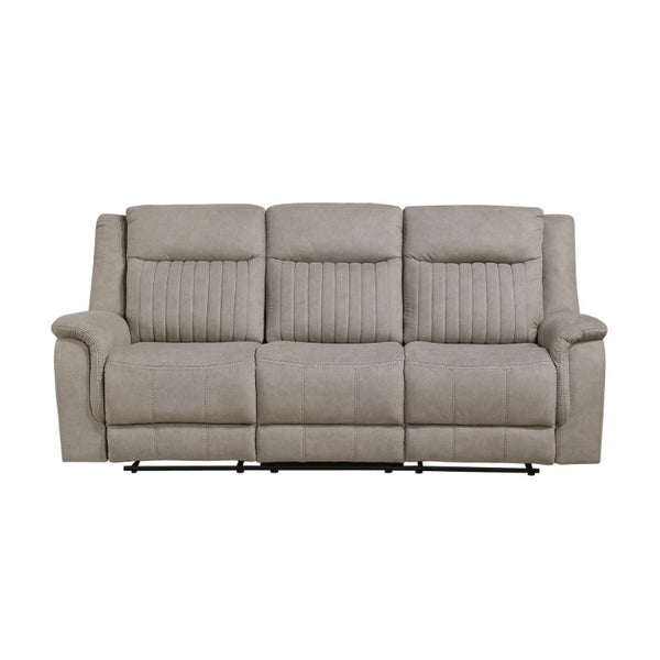 English Elm Chair Sofa Loveseat Reclining 3 Piece Microfiber Set with Pocket Coil Support Modern Living Gray Engineered Wood B011S04293