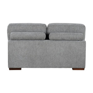 English Elm Left Raife Five Piece Chenille Sectional with Sleeper Pullout and Hidden Storage Ottoman B011S04301