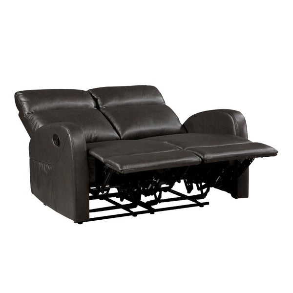 English Elm Reclining Sofa Set Microfiber Upholstered Wall Hugger Living Room Two Piece Suite Espresso 3pc B011S04303
