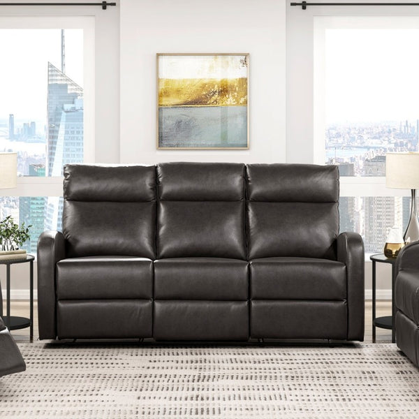 English Elm Reclining Sofa Set Microfiber Upholstered Wall Hugger Living Room Two Piece Suite Espresso 3pc B011S04303