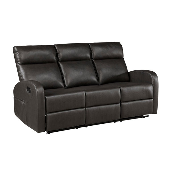 English Elm Reclining Sofa Set Microfiber Upholstered Wall Hugger Living Room Two Piece Suite Espresso 3pc B011S04303