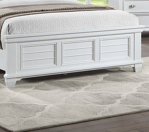 English Elm California King Slatted Panel Bed Solid Rubberwood Transitional Walnut Bedroom Frame King White Acacia Wood,MDF,Solid Wood B011S04325