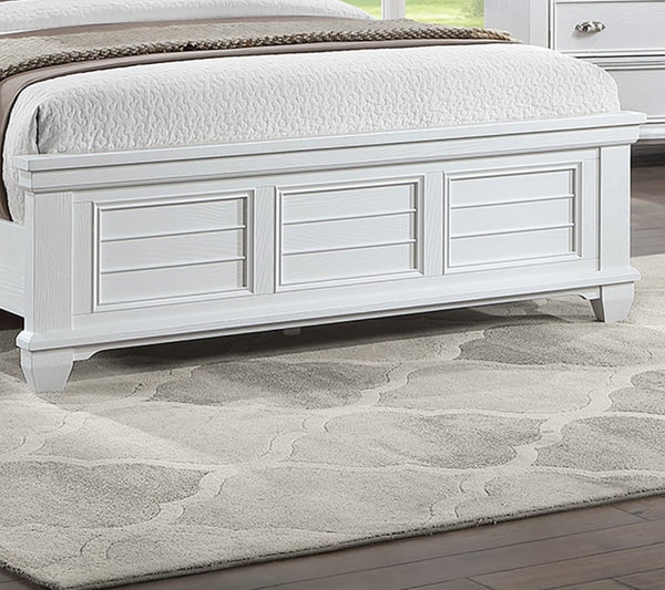 English Elm California King Slatted Panel Bed Solid Rubberwood Transitional Walnut Bedroom Frame King White Acacia Wood,MDF,Solid Wood B011S04325