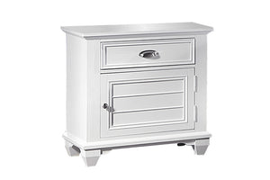 English Elm Gray Oak Veneer Eastern King Panel Bed Set with Tall Headboard and Storage Drawers White Classic B011S04338