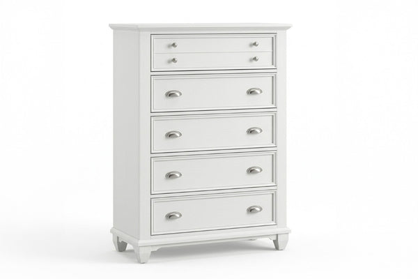 English Elm Gray Oak Veneer Eastern King Panel Bed Set with Tall Headboard and Storage Drawers White Classic B011S04338