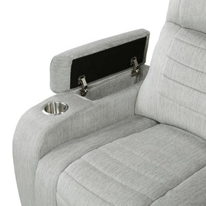 English Elm Luxury Reclining Sofa and Loveseat Set with LED Lighting Wireless Speaker Microfiber B011S04340